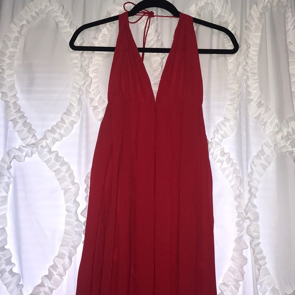 Strapped red dress